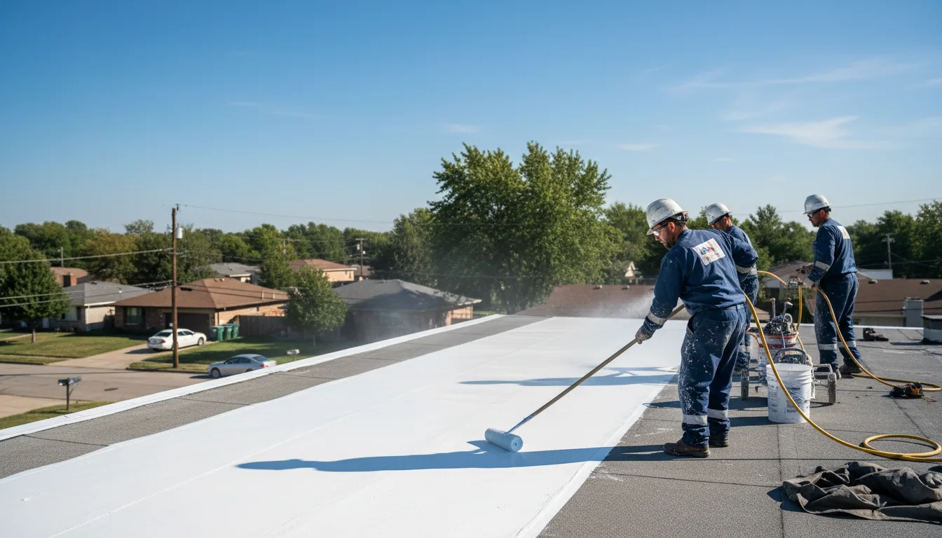 Commercial roof coating in Harwood, MD near me